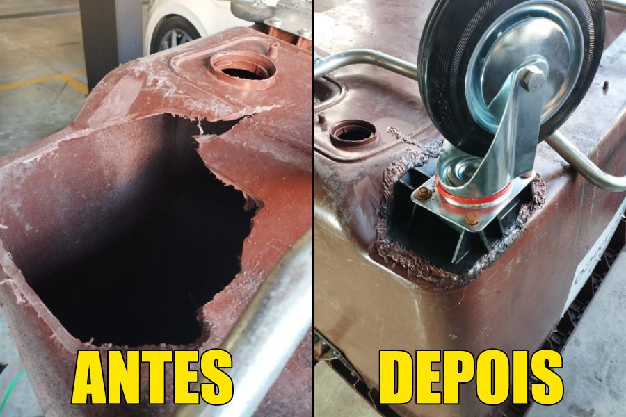 Reparo de tanque — antes e depois 5